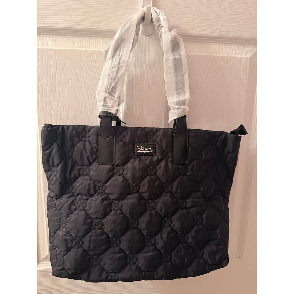 BOYATU Puffer Tote Bag for Women: Quilted Carryall 15.6" - Black NWT